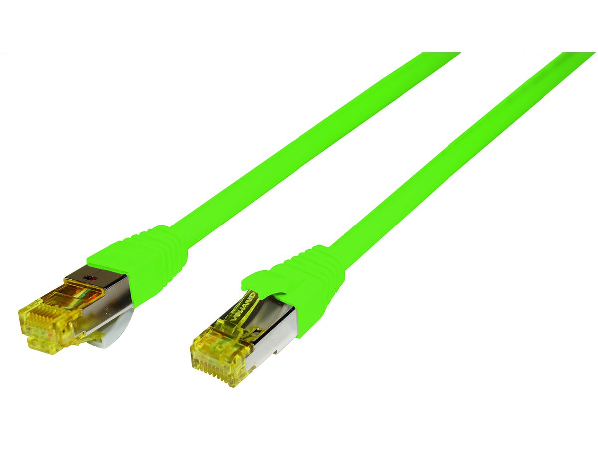 Patchcord Cat 6a S/FTP LSOH 1,0m vert - 4x2xAWG26/7 RJ45-RJ45 UL-certified