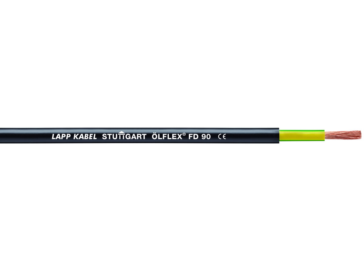 ÖLFLEX FD 90 1G10 - Aderfarbe GNYE, Mantelfarbe BK