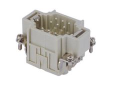 Inserts mâles 9pôles 10A/400V - par lame de pression