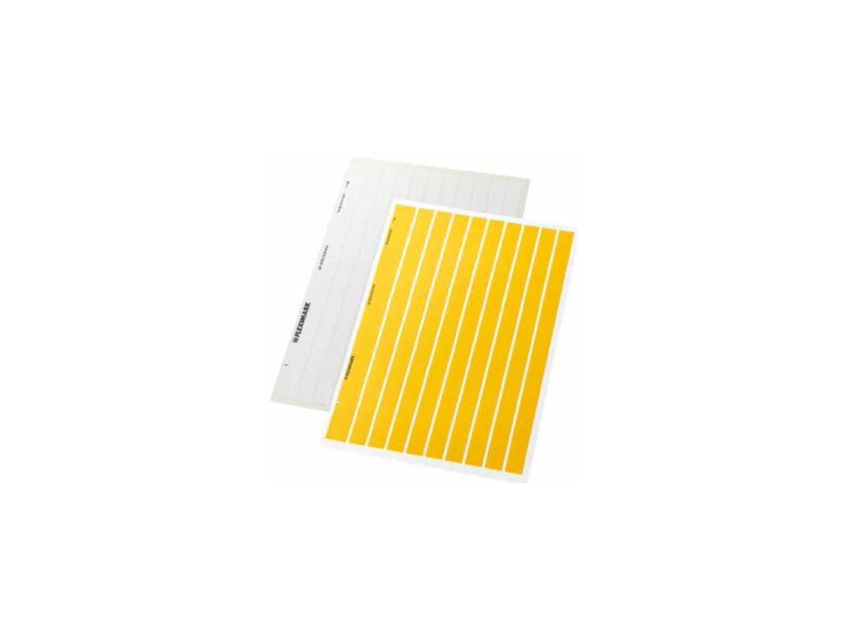 Etiquettes FLEXILABEL LA Y (jaune) - Dimensions: 20.0x8.0mm