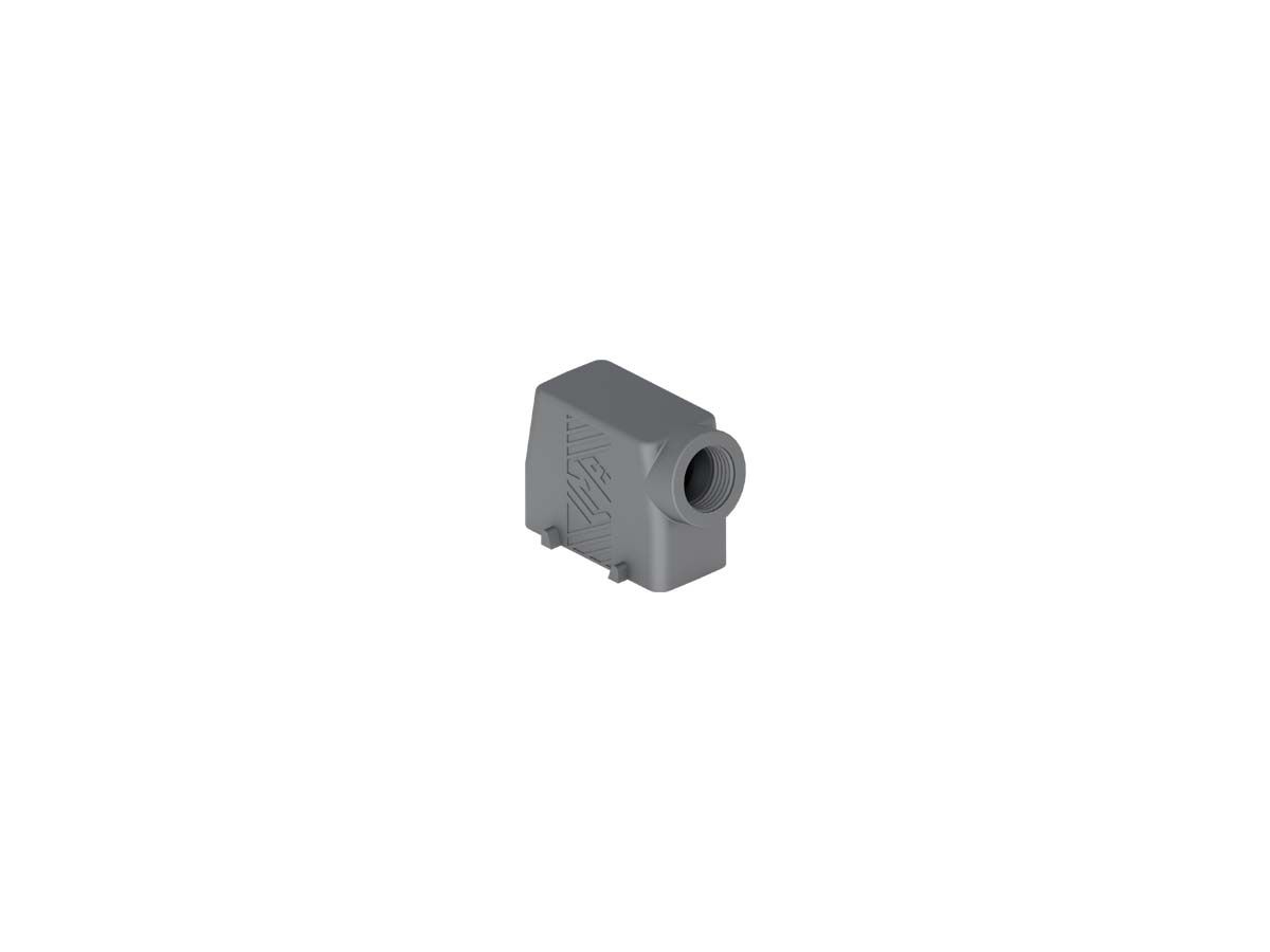 Capots haut profil 4 pivots, plastique - sortie latérale, M32, 77x27mm