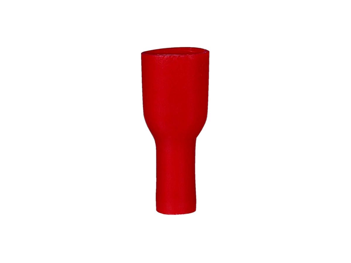 FLACHSTECKHÜLSE 2,8X0,5MM RD ISOLIERT