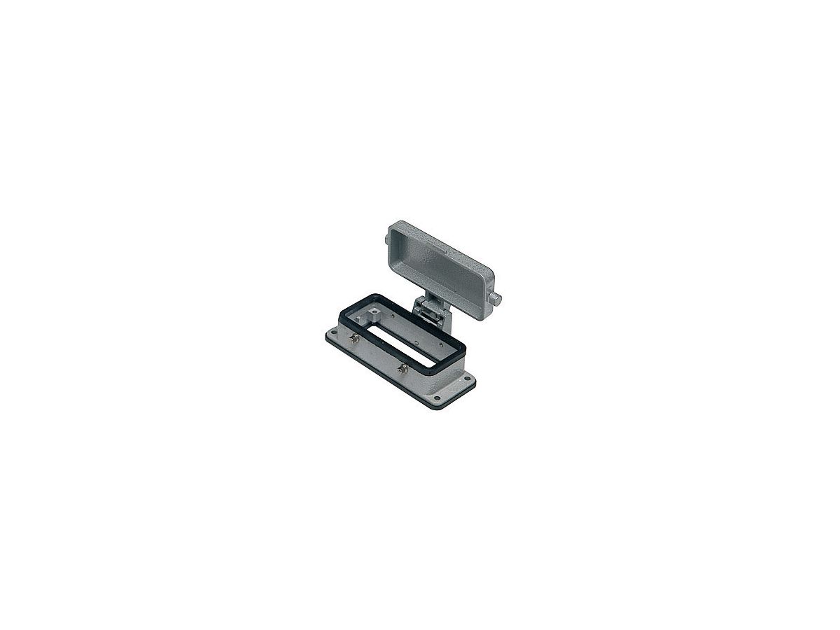 Embases encastrées pour 2 leviers - avec couvercle en aluminium, 77x27mm