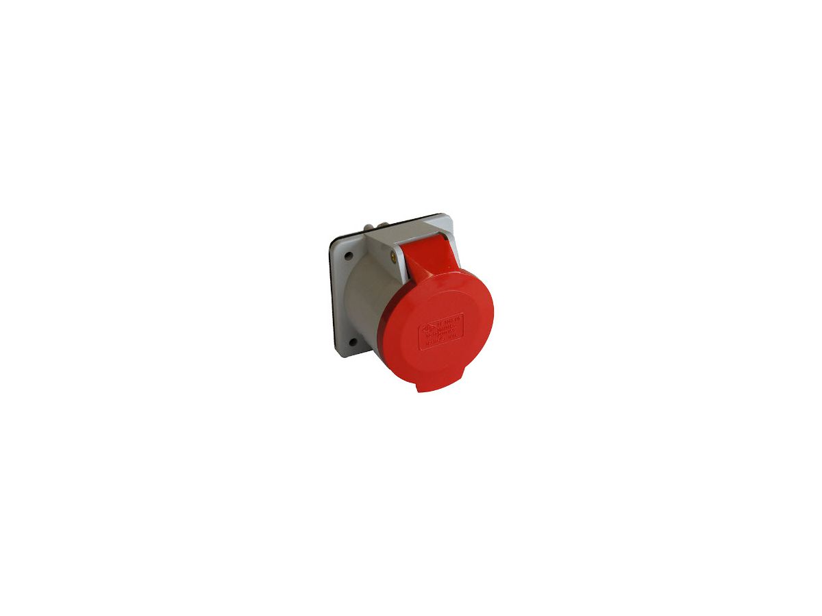 Prises encastrées CEE 3 pôles + terre - 16A / 400V rouge