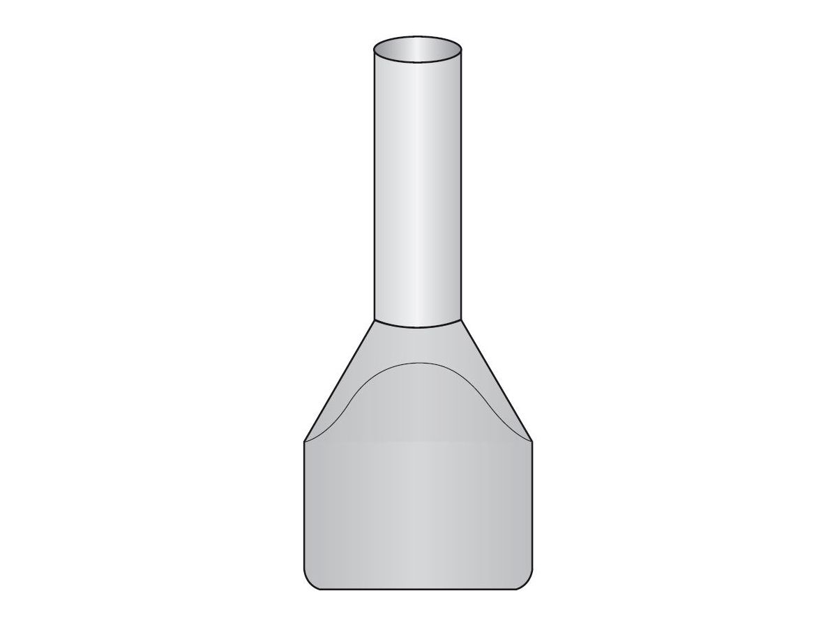 ZWILLINGSADERENDHÜLSE 2X0,75 GR