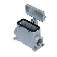 Embases en saillie 4 pivots,haut profil - M32,avec couvercle, 77x27mm