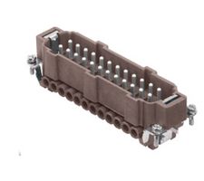 Insert mâle 24pôles jusqu'à 180°C - à visser,  16A/500
