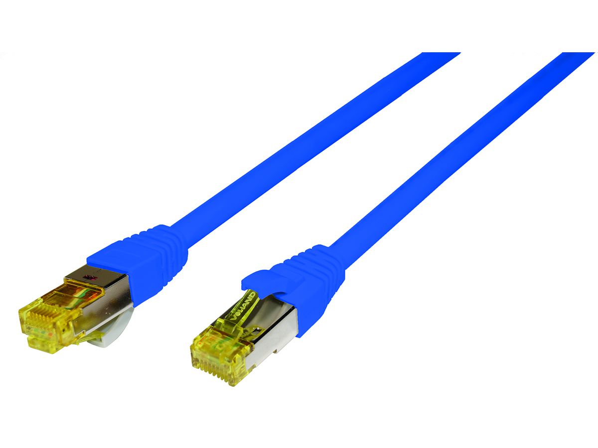 Patchcord Cat 6a S/FTP LSOH 0,5m bleu - 4x2xAWG26/7 RJ45-RJ45 UL-certified