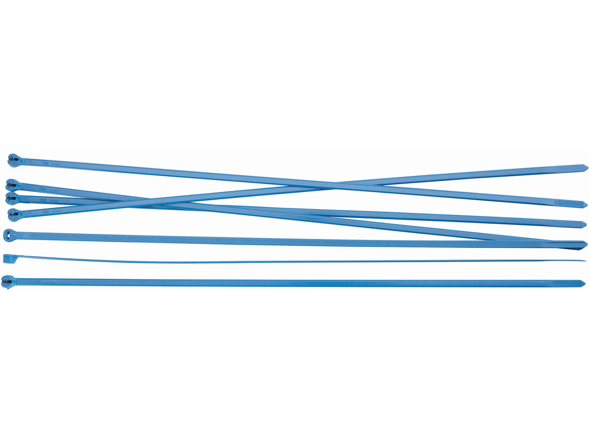 TY-RAP Kabelbinder detektierbar 360x4.0 - Polypropylen, blau