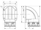 Vollprotec 90° NEC M20-12 UL - grau, VE 50Stk