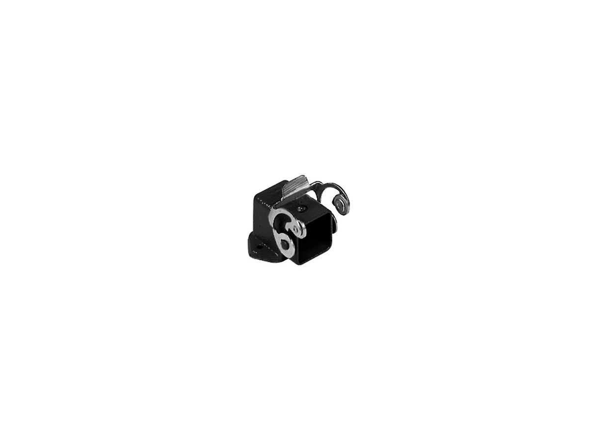 Anbaugehäuse mit 1 Inox-Bügel gewink. sw - 21x21mm, für aggressive Umweltbelastung