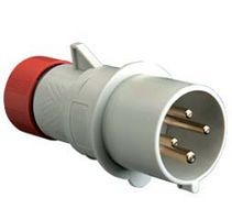 CEE Stecker 3P+E  32A/400V rot