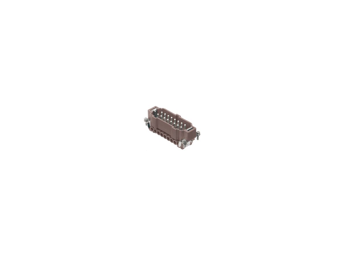 Stifteinsatz 16polig   16A/500V - Schraub. Anwendung 180°