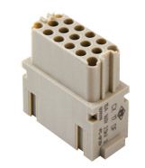 Inserts femelles MIXO 17P 10A/160V - à sertir