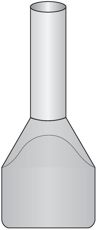 ZWILLINGSADERENDHÜLSE 2X0,75 GR
