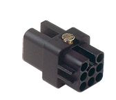 Inserts femelles 7 pôles 10A/250V, noir - à sertir