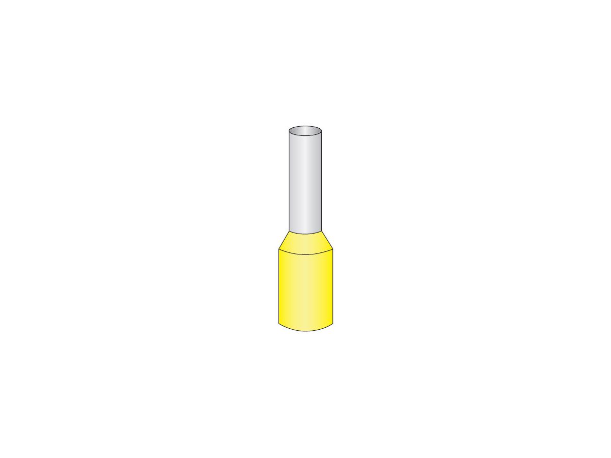 Embouts de fils 0.34 mm² jaune 8mm