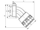 Vollprotec 45° LTC M40-36 UL - schwarz, VE 10Stk