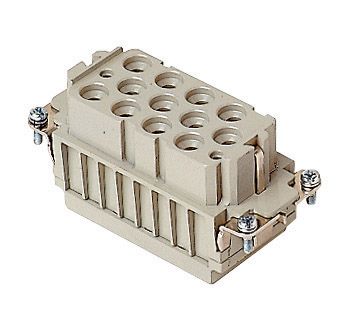 Inserts femelles 12/2P 40A-690V+10A/250V - à sertir