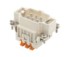 Inserts mâles 6 pôles 16A/500V - par lame de pression