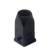 Capots noirs 1 levier sortie verticale - M20, plastique, 21x21mm