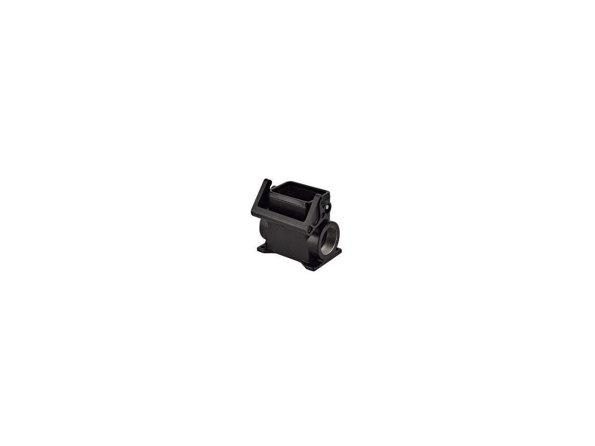Embases en saillie 1 leviers,haut profil - M32, 44x27mm, noir LS