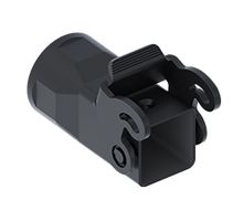 Capots noirs 1 levier sortie verticale - M25, plastique, 21x21mm