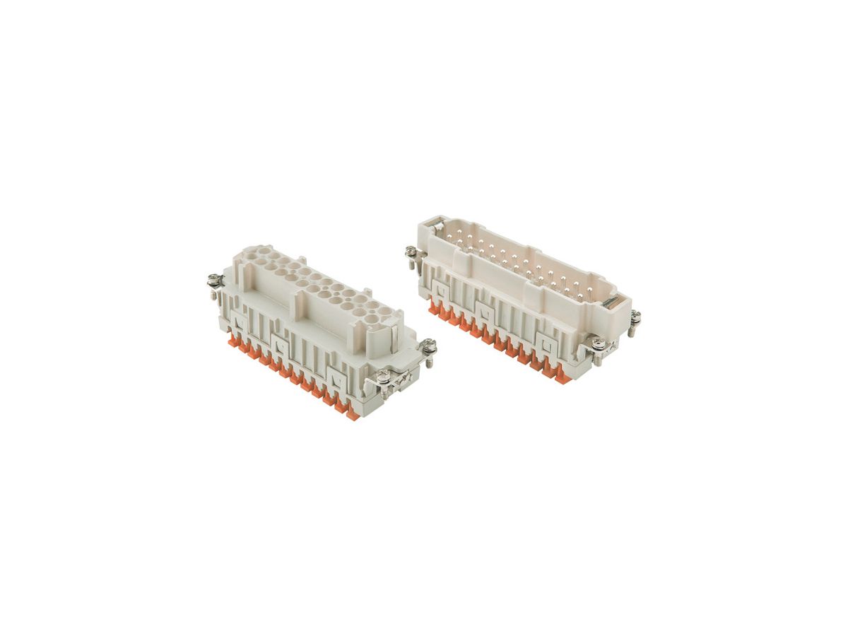 Stifteinsatz  10pol  16A/500V - Schraub.  Ausführung bis 180°C