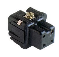 Buchseneinsatz  3pol 10A/250V - Schraub. schwarz